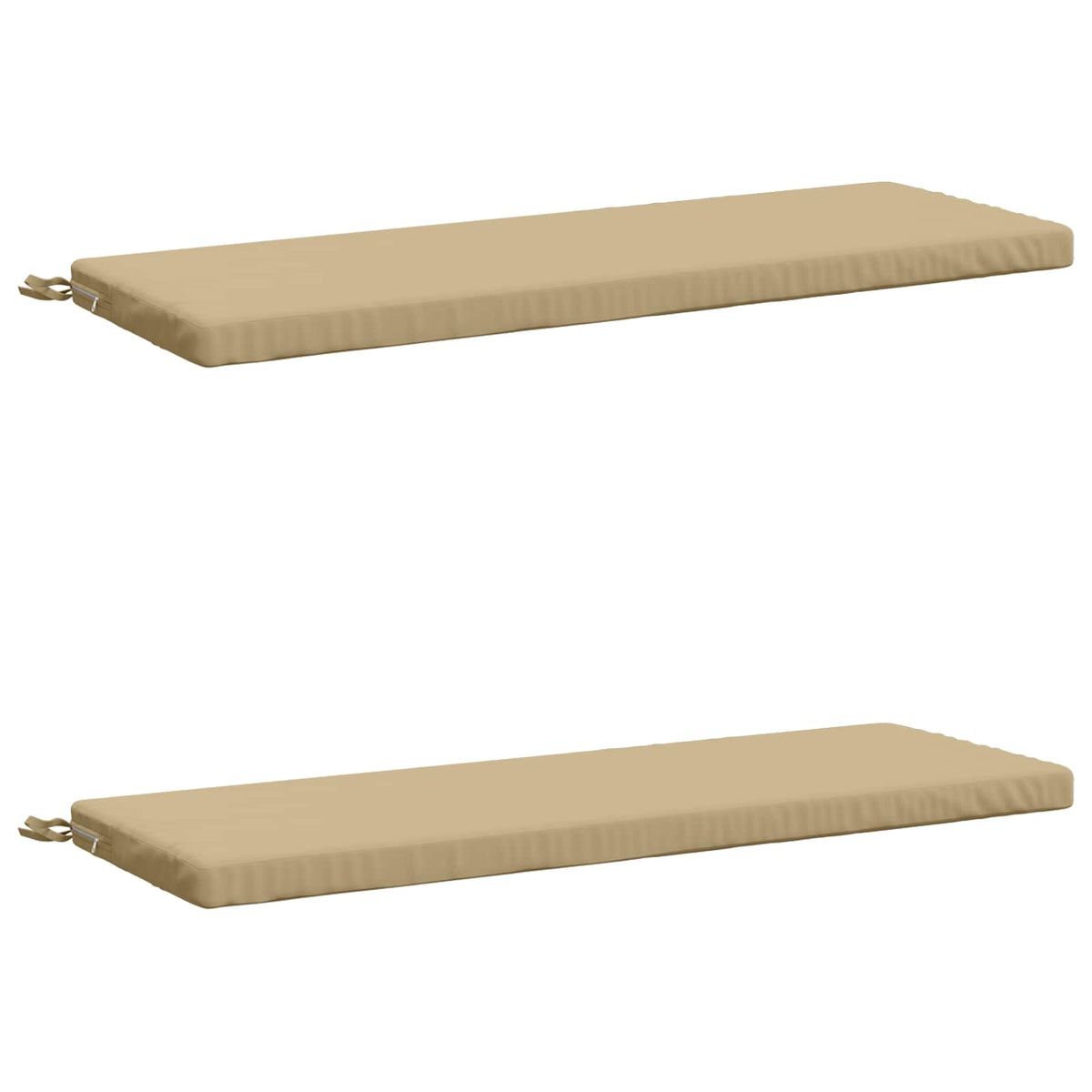 2-Piece Bench Cushions SOEST 2 pcs 100% Polyester Beige