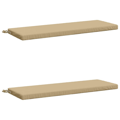 2-Piece Bench Cushions SOEST 2 pcs 100% Polyester Beige