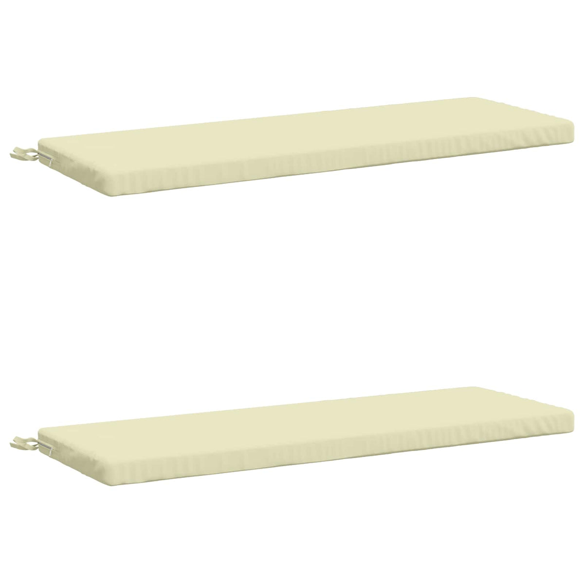 2-Piece Bench Cushions SOEST 2 pcs 100% Polyester Cream