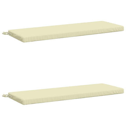 2-Piece Bench Cushions SOEST 2 pcs 100% Polyester Cream