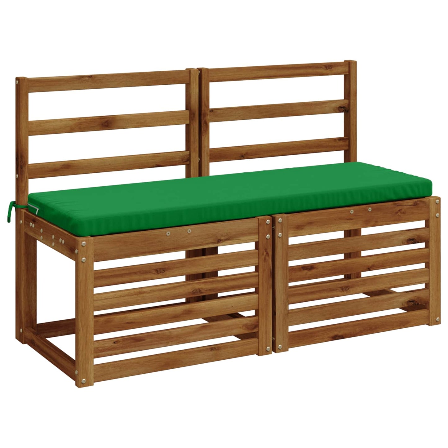 2-Piece Bench Cushions SOEST 2 pcs 100% Polyester Green