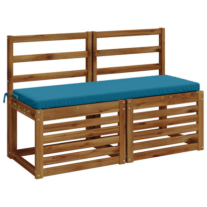 2-Piece Bench Cushions SOEST 2 pcs 100% Polyester Light Blue