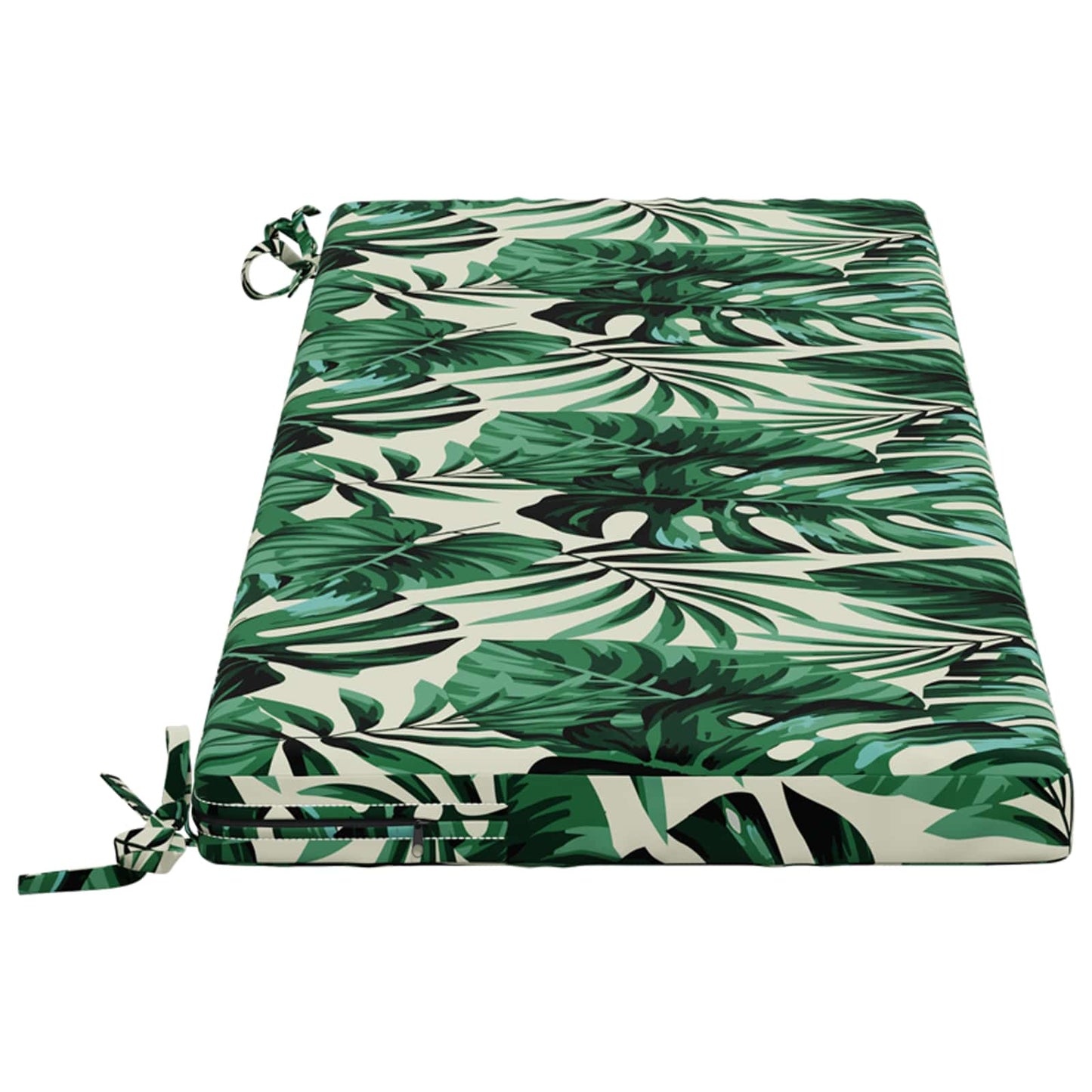 Bench Cushion SOEST 100% Polyester Leaf Pattern 110 x 40 x 5 cm