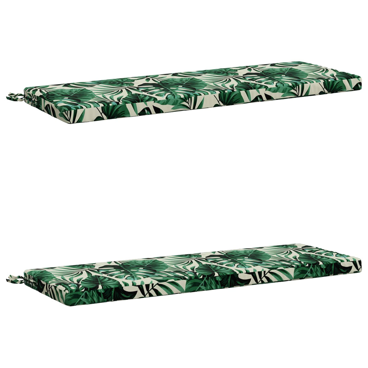 2-Piece Bench Cushions SOEST 2 pcs 100% Polyester Leaf Pattern
