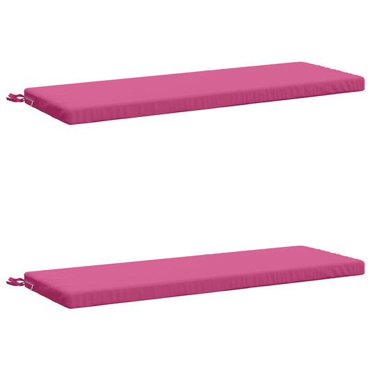 2-Piece Bench Cushions SOEST 2 pcs 100% Polyester Pink