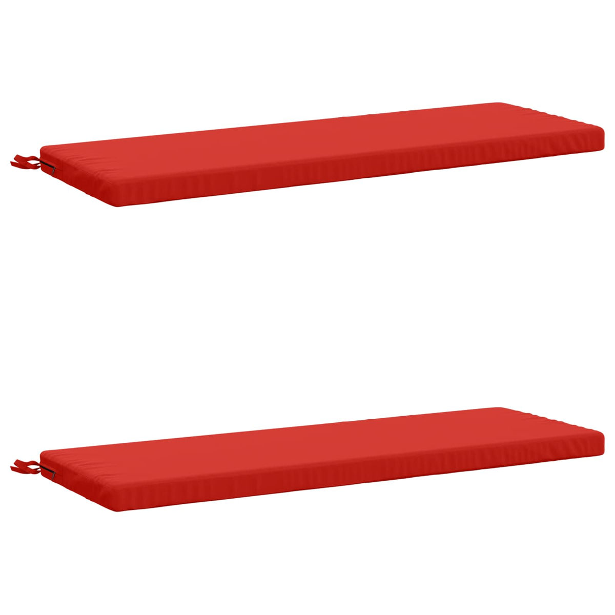 2-Piece Bench Cushions SOEST 2 pcs 100% Polyester Red