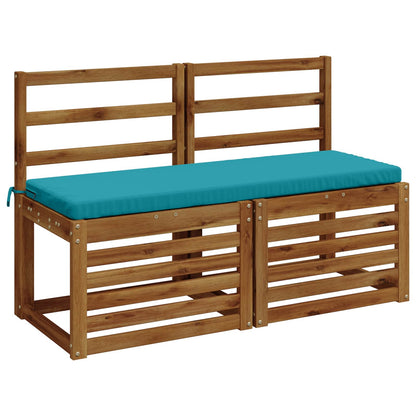 2-Piece Bench Cushions SOEST 2 pcs 100% Polyester Turquoise