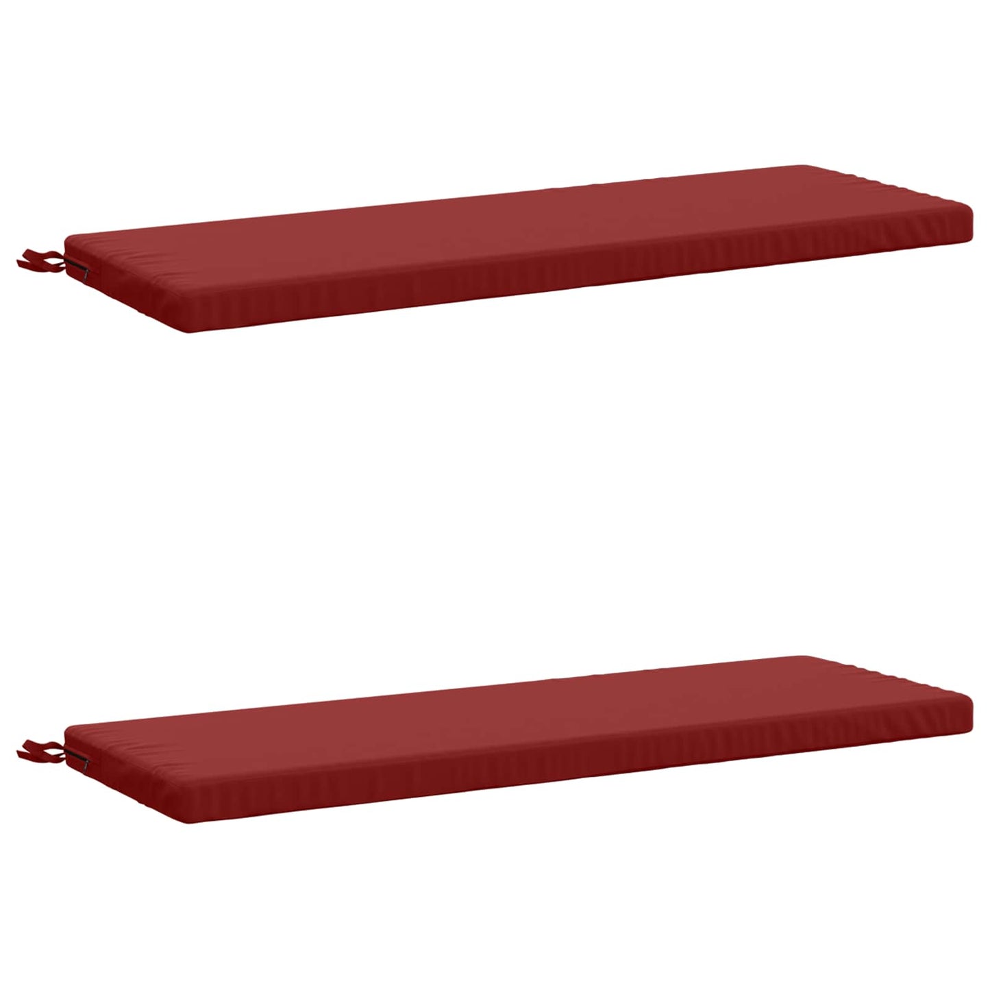 2-Piece Bench Cushions SOEST 2 pcs 100% Polyester Wine Red