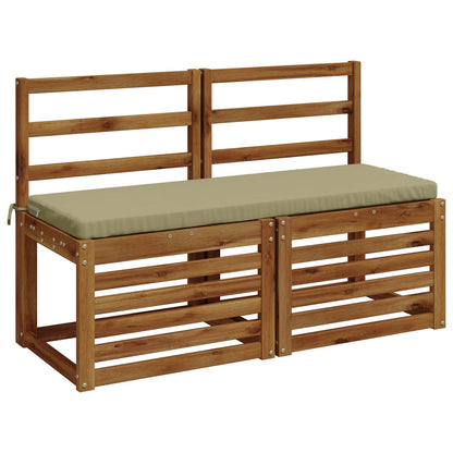 2-Piece Bench Cushions SOEST 2 pcs 100% Polyester Light Green