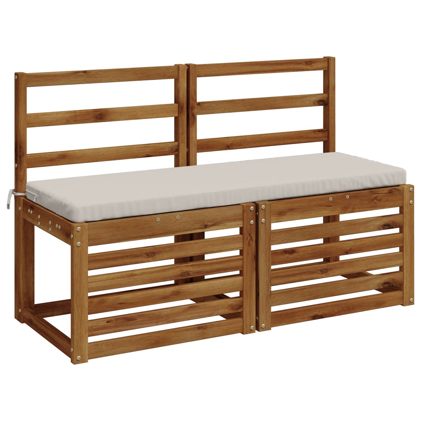 2-Piece Bench Cushions SOEST 2 pcs 100% Polyester White