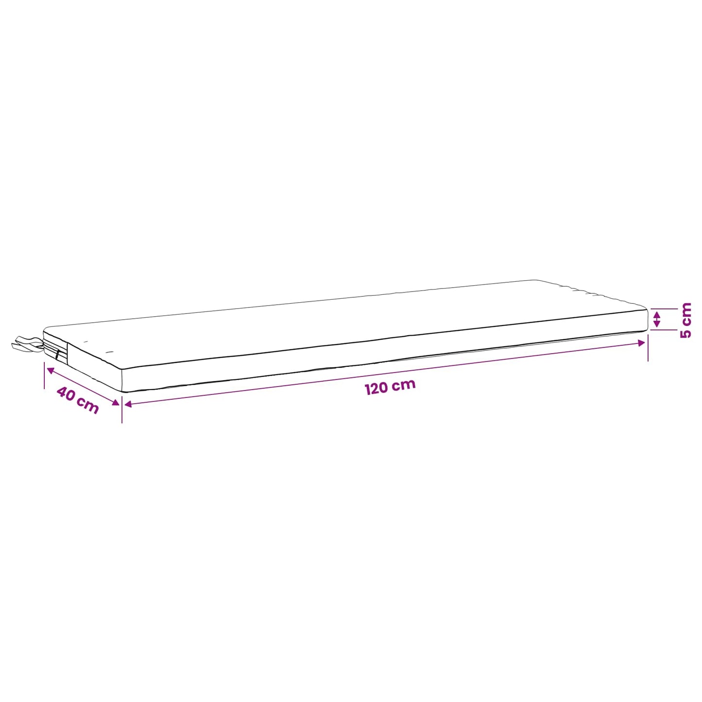 2-Piece Bench Cushions SOEST 2 pcs 100% Polyester White