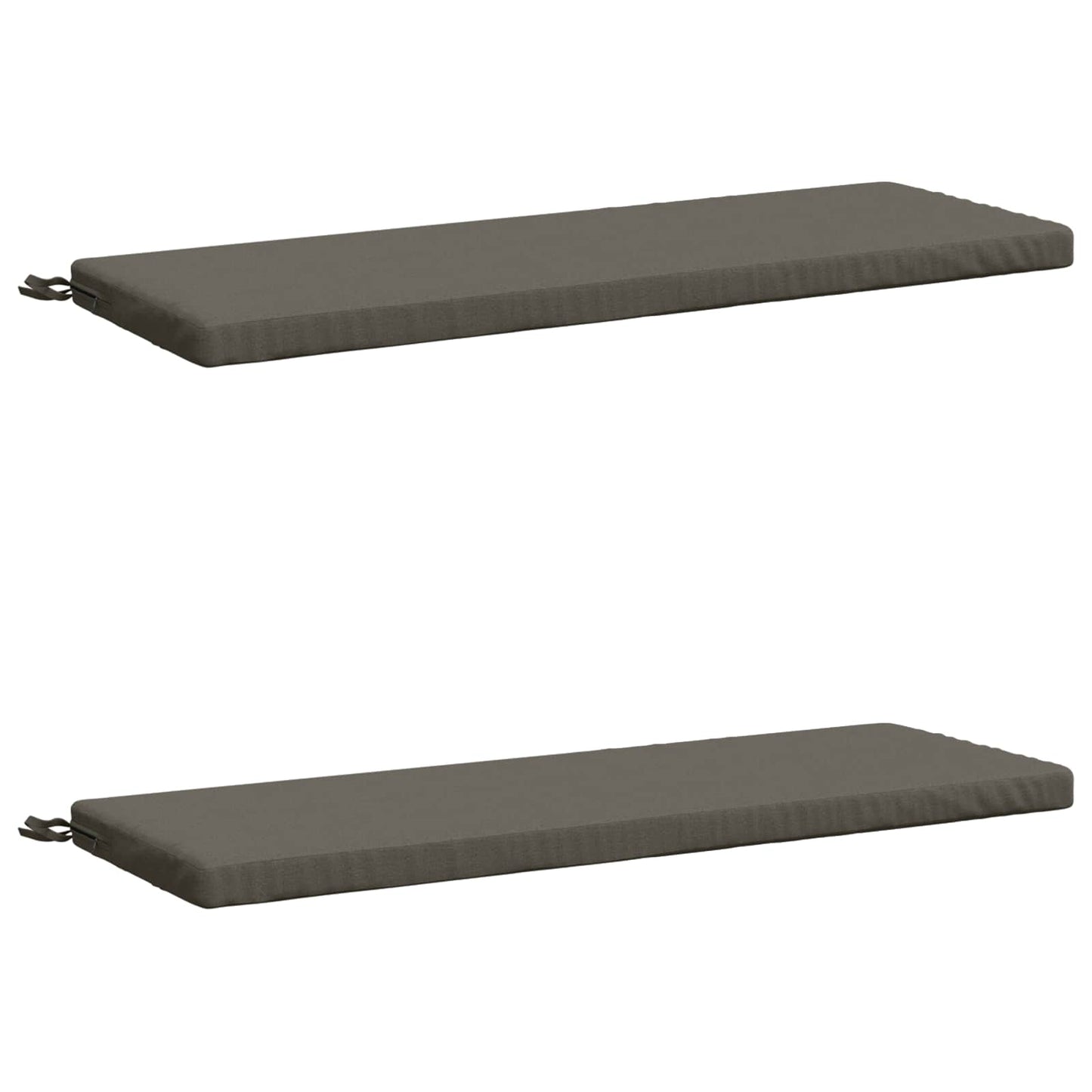 2-Piece Bench Cushions SOEST 2 pcs 100% Polyester Grey