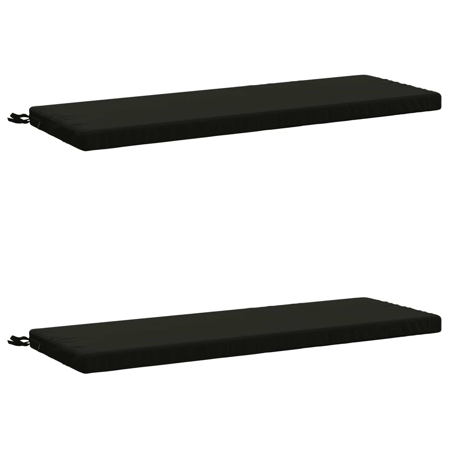 2-Piece Bench Cushions SOEST 2 pcs 100% Polyester Black