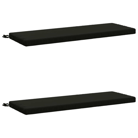 2-Piece Bench Cushions SOEST 2 pcs 100% Polyester Black