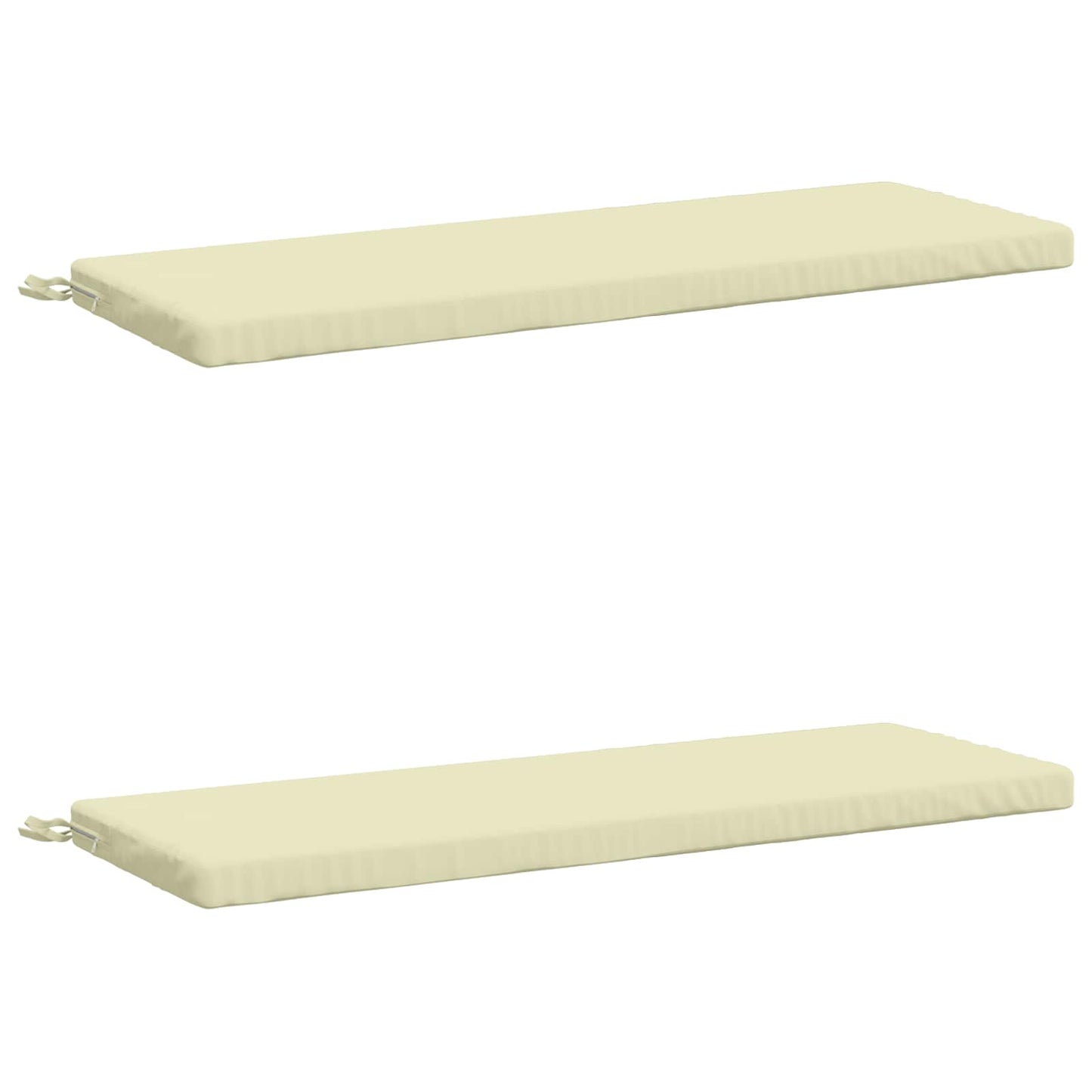 2-Piece Bench Cushions SOEST 2 pcs 100% Polyester Cream