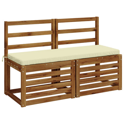 2-Piece Bench Cushions SOEST 2 pcs 100% Polyester Cream