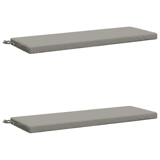 2-Piece Bench Cushions SOEST 2 pcs 100% Polyester Grey