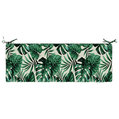 2-Piece Bench Cushions SOEST 2 pcs 100% Polyester Leaf Pattern