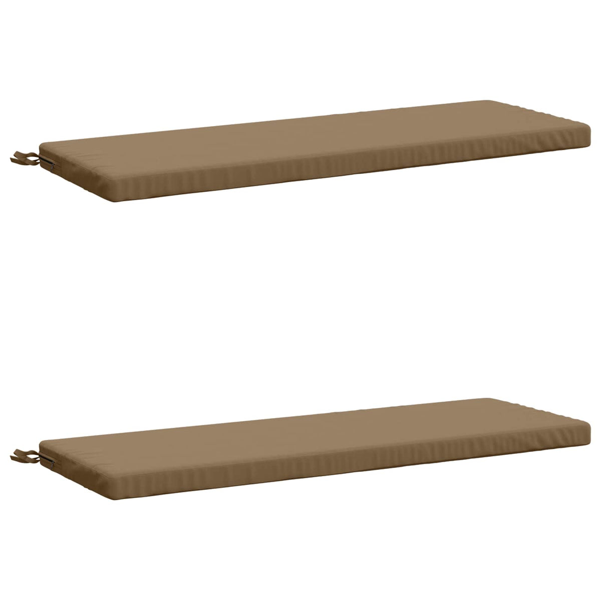2-Piece Bench Cushions SOEST 2 pcs 100% Polyester Taupe