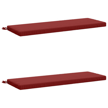 2-Piece Bench Cushions SOEST 2 pcs 100% Polyester Wine Red