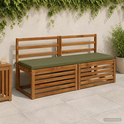 2-Piece Bench Cushions SOEST 2 pcs 100% Polyester Olive Green