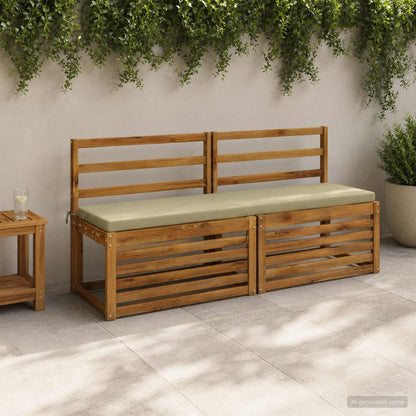 2-Piece Bench Cushions SOEST 2 pcs 100% Polyester Light Green
