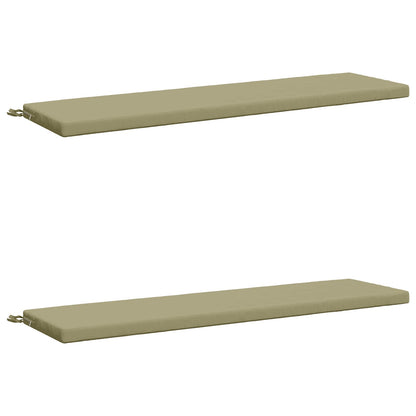 2-Piece Bench Cushions SOEST 2 pcs 100% Polyester Light Green