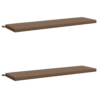 2-Piece Bench Cushions SOEST 2 pcs 100% Polyester Taupe
