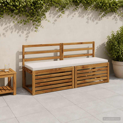 2-Piece Bench Cushions SOEST 2 pcs 100% Polyester White