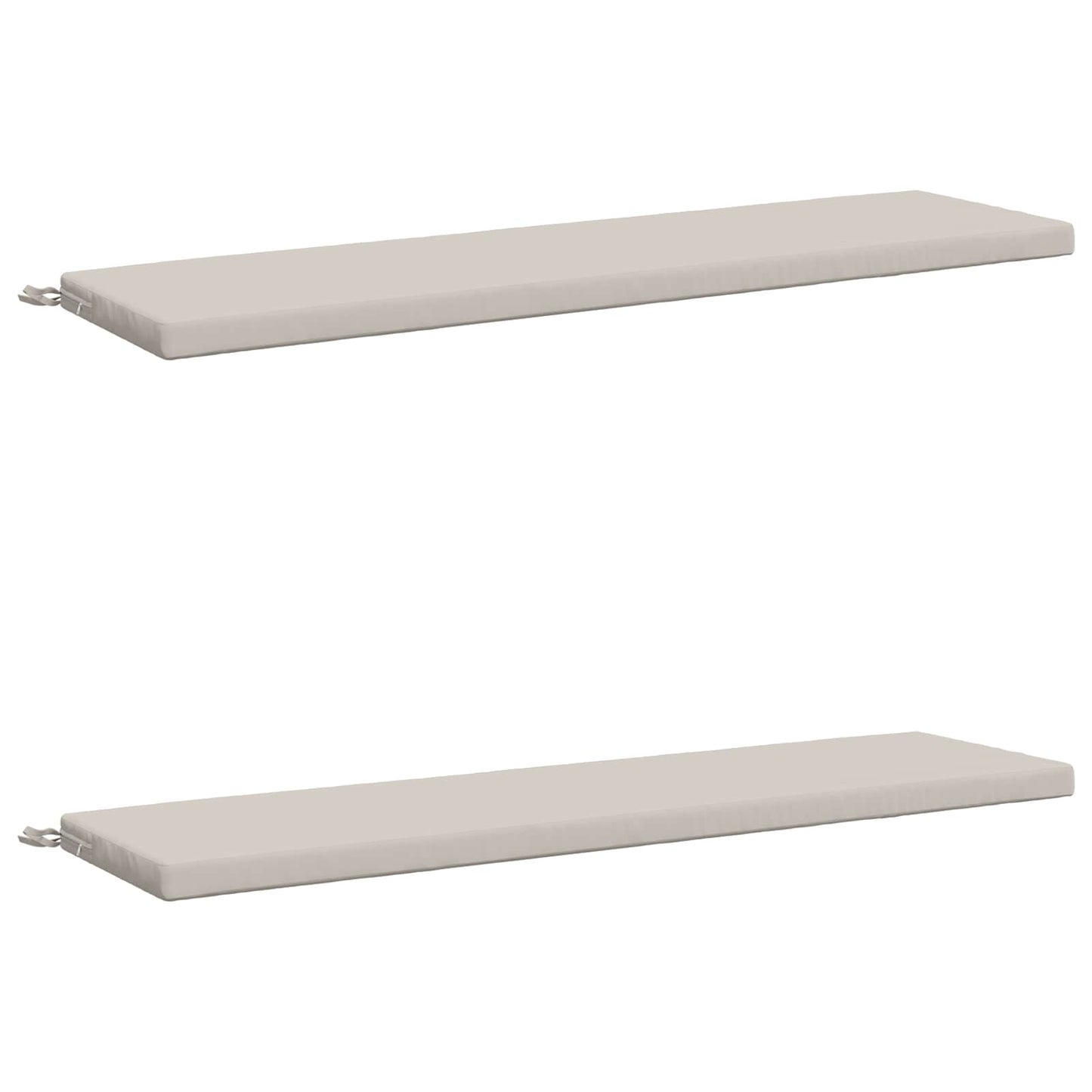 2-Piece Bench Cushions SOEST 2 pcs 100% Polyester White