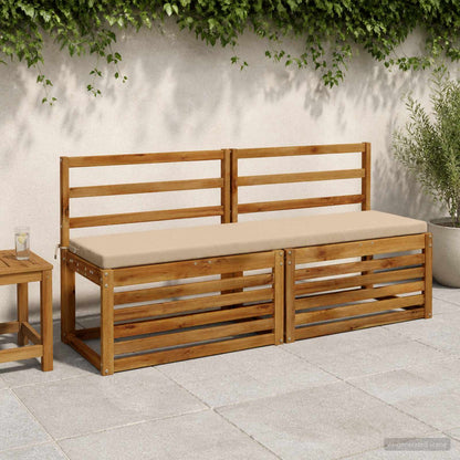 2-Piece Bench Cushions SOEST 2 pcs 100% Polyester Sand