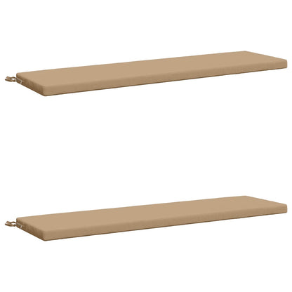 2-Piece Bench Cushions SOEST 2 pcs 100% Polyester Sand