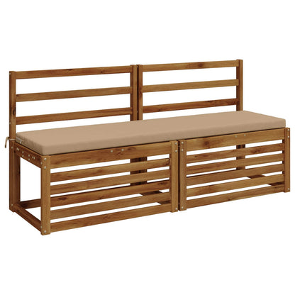 2-Piece Bench Cushions SOEST 2 pcs 100% Polyester Sand