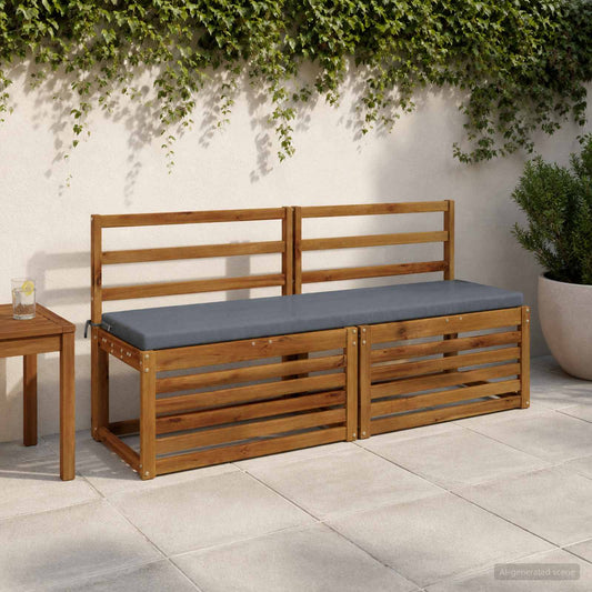 2-Piece Bench Cushions SOEST 2 pcs 100% Polyester Blue