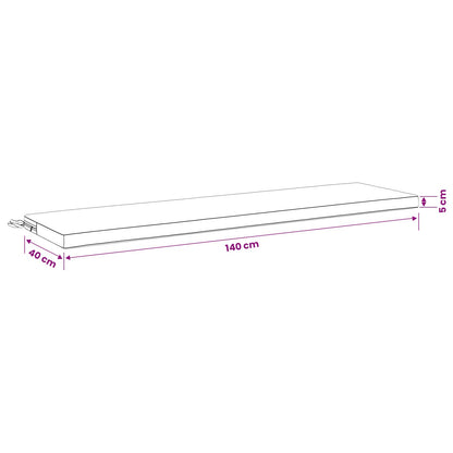 Bench Cushion SOEST 100% Polyester Black 140 x 40 x 5 cm