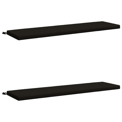 2-Piece Bench Cushions SOEST 2 pcs 100% Polyester Black
