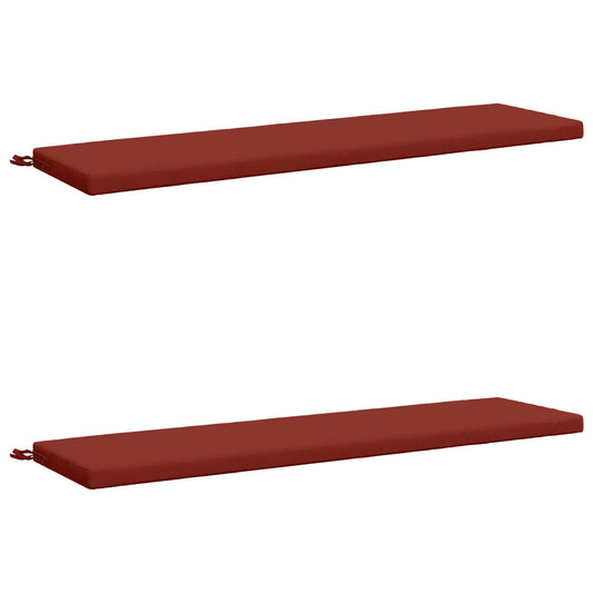 2-Piece Bench Cushions SOEST 2 pcs 100% Polyester Red