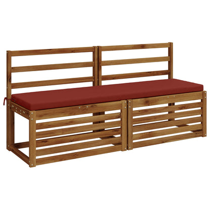 2-Piece Bench Cushions SOEST 2 pcs 100% Polyester Red