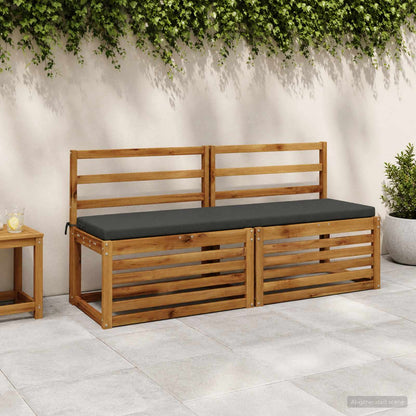 2-Piece Bench Cushions SOEST 2 pcs 100% Polyester Anthracite