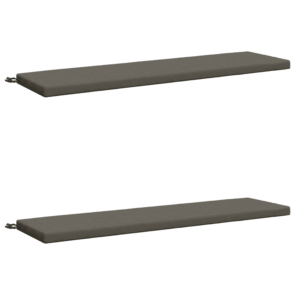 2-Piece Bench Cushions SOEST 2 pcs 100% Polyester Grey