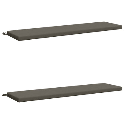 2-Piece Bench Cushions SOEST 2 pcs 100% Polyester Grey