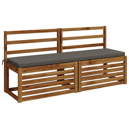 2-Piece Bench Cushions SOEST 2 pcs 100% Polyester Grey
