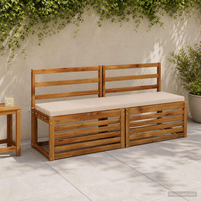 2-Piece Bench Cushions SOEST 2 pcs 100% Polyester Cream