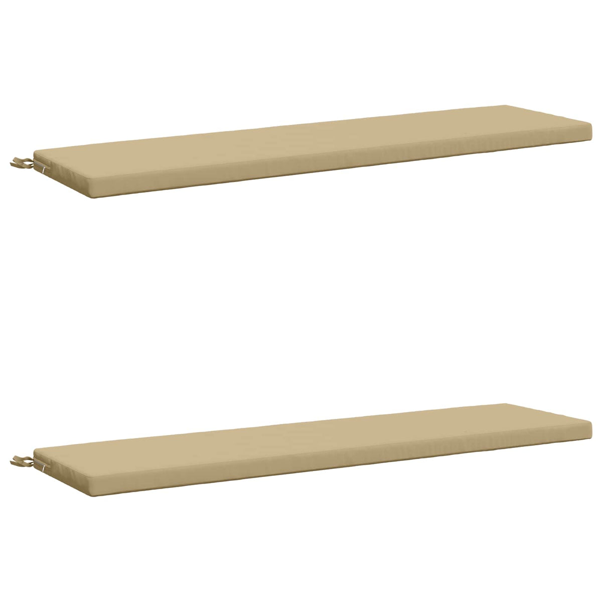 2-Piece Bench Cushions SOEST 2 pcs 100% Polyester Beige