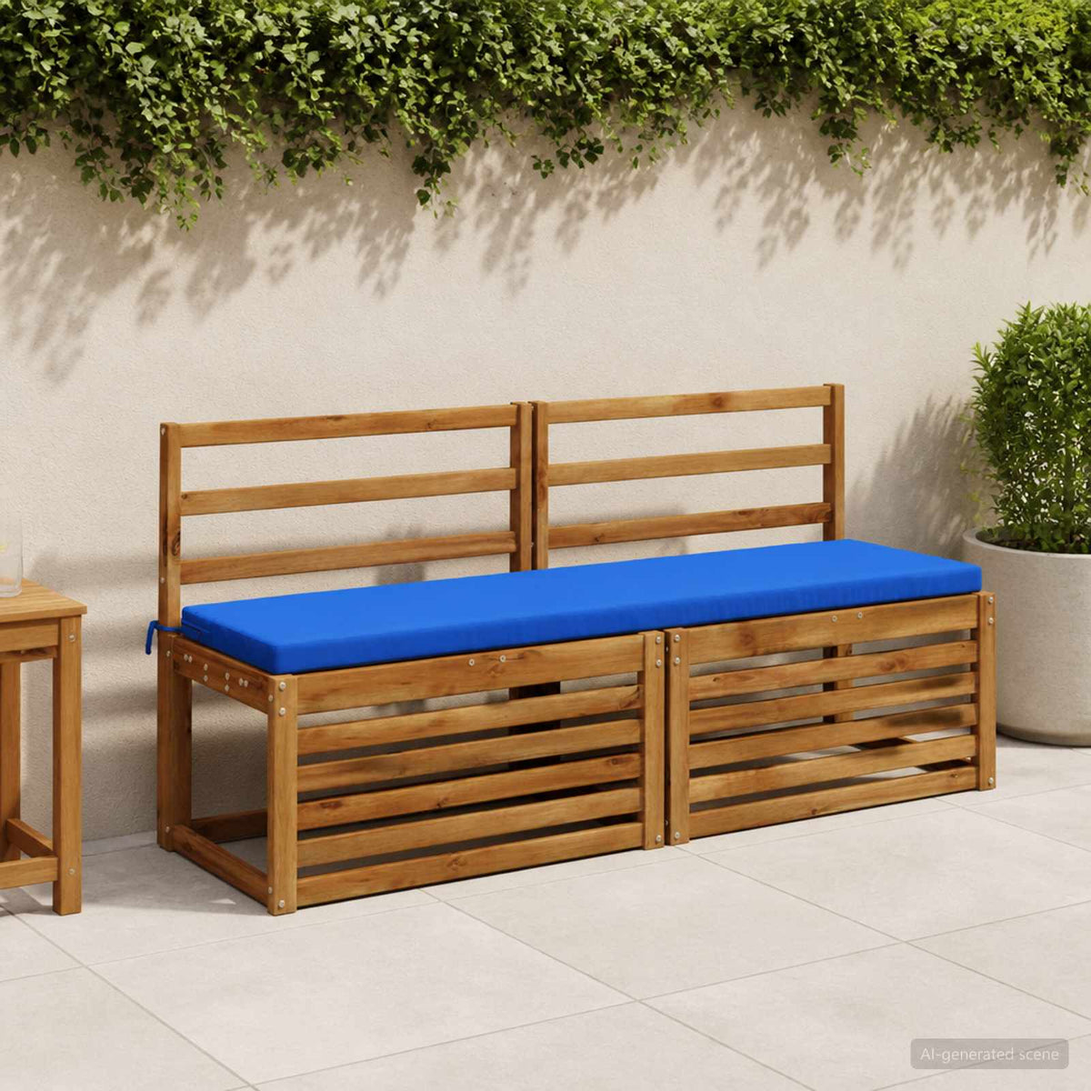 Bench Cushion SOEST 100% Polyester Royal Blue 140 x 40 x 5 cm