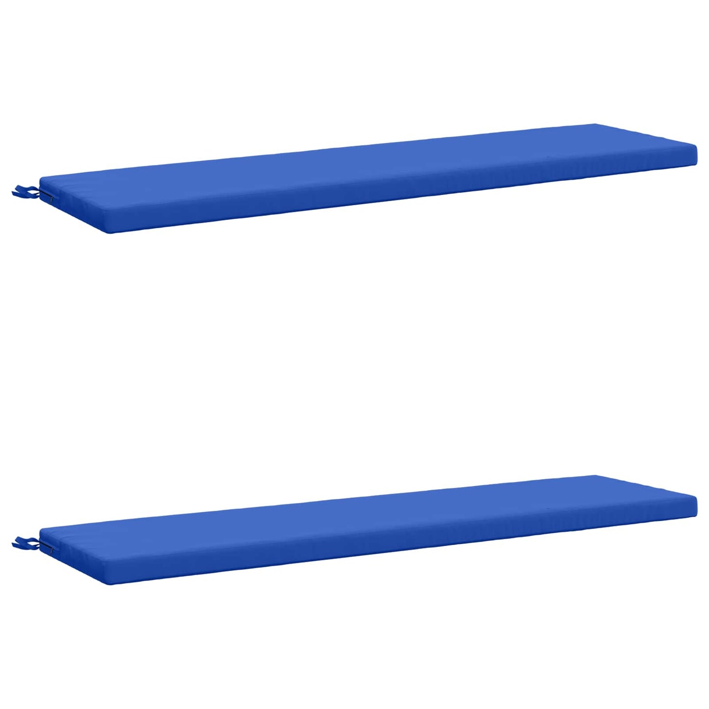 2-Piece Bench Cushions SOEST 2 pcs 100% Polyester Royal Blue