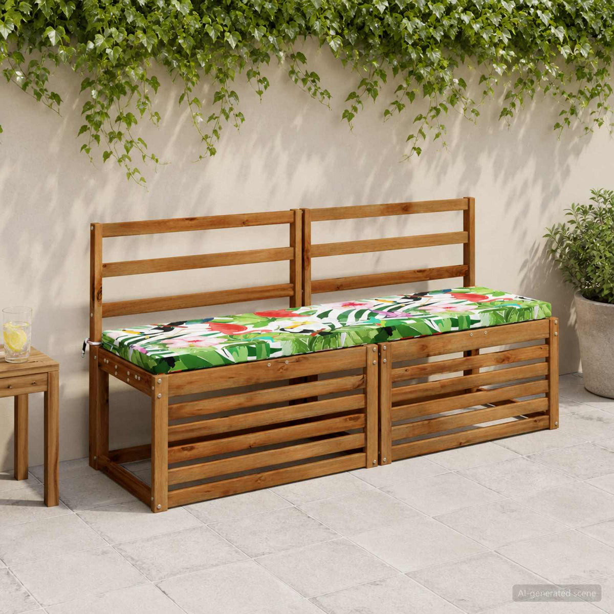 Bench Cushion SOEST 100% Polyester Multicolour 140 x 40 x 5 cm