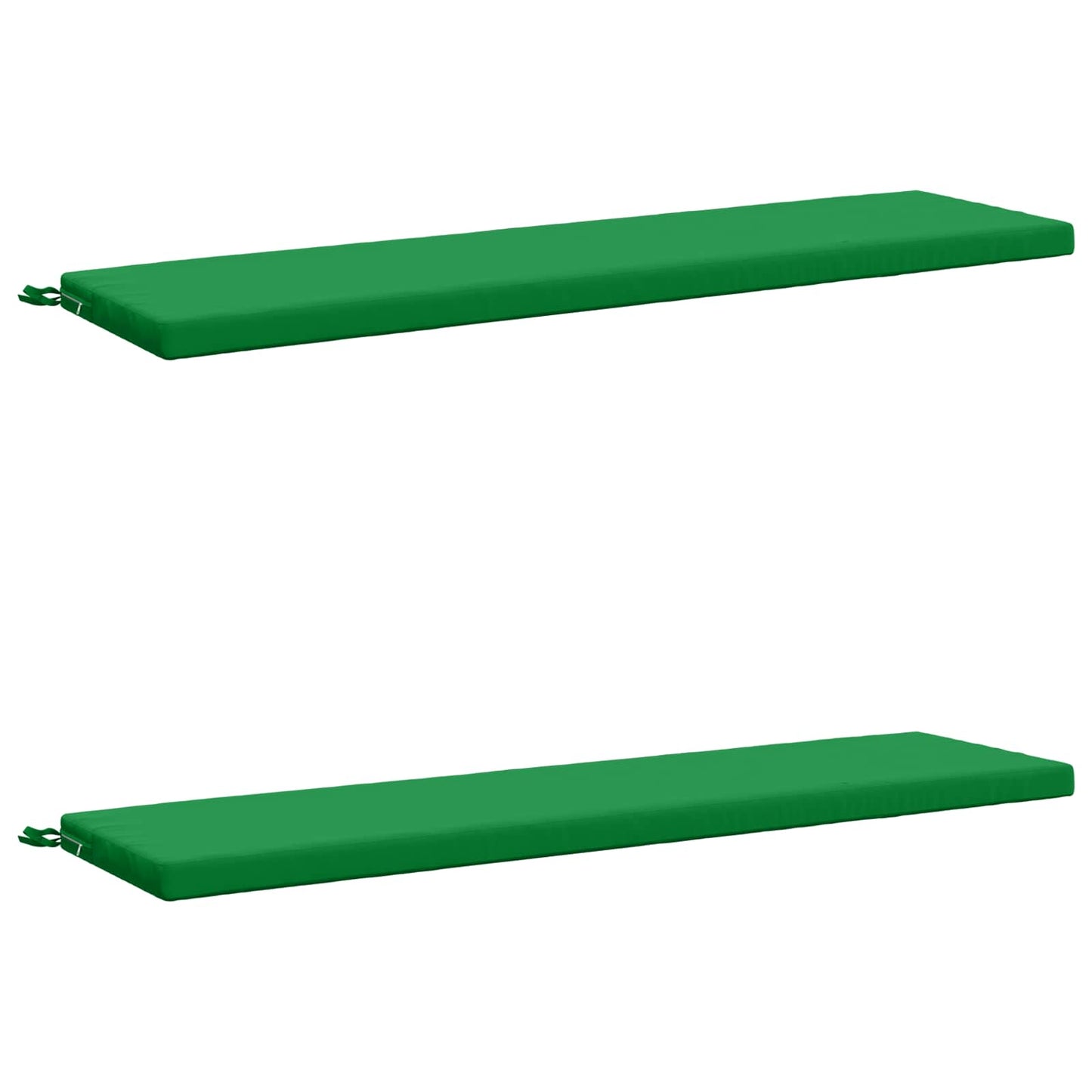 2-Piece Bench Cushions SOEST 2 pcs 100% Polyester Green