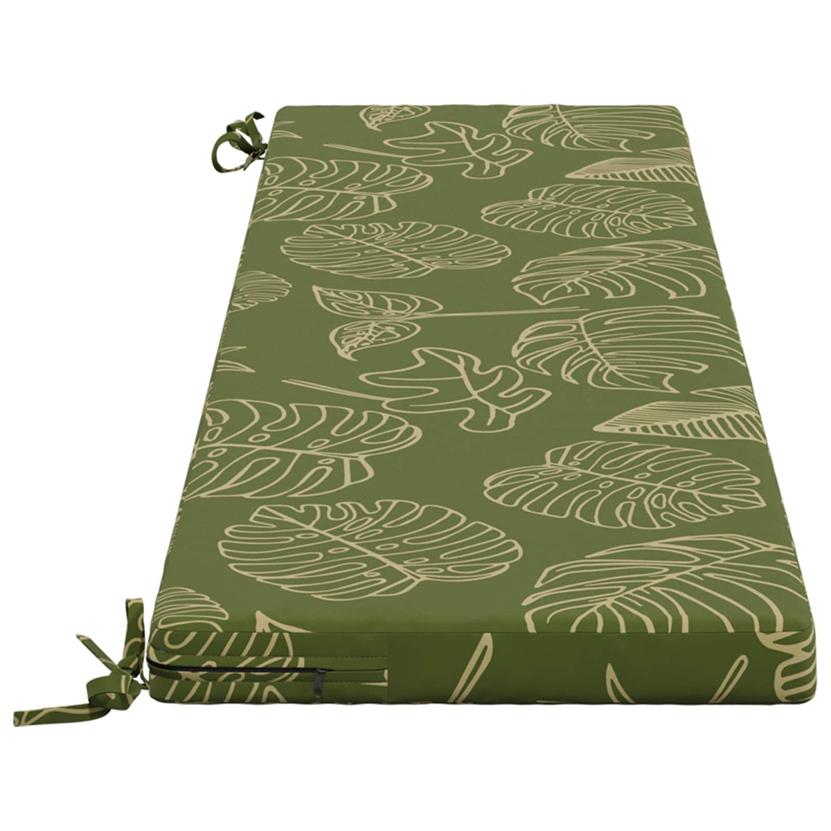 Bench Cushion SOEST 100% Polyester Leaf Design 140 x 40 x 5 cm