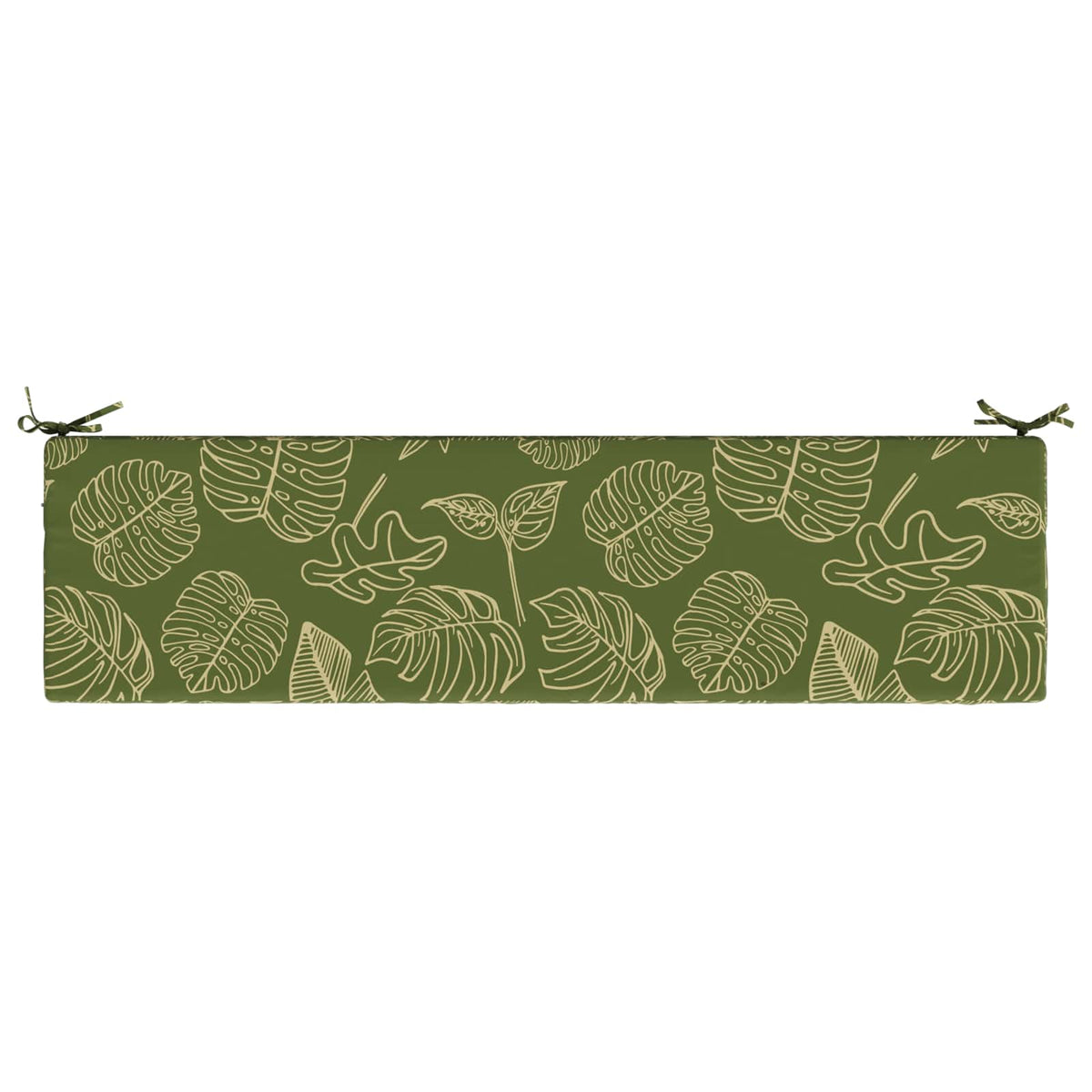 Bench Cushion SOEST 100% Polyester Leaf Design 140 x 40 x 5 cm